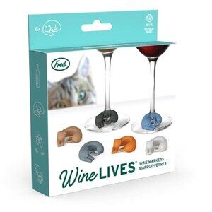 Genuine Fred Wine Lives Cat Wine Markers Kitty Drink Markers NEW